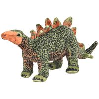 vidaXL Stov. pliuš. žaislas dinoz. stegozauras, žal. ir oran. sp., XXL