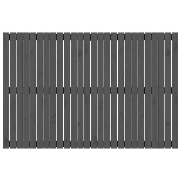 vidaXL Sieninis galvūgalis, pilkas, 166x3x110cm, pu&scaron;ies masyvas