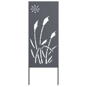 vidaXL Sodo privatumo ekranas &bdquo;Fretwork&ldquo; Antracitas 50 x 140 cm