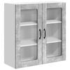 vidaXL Sieninis stiklinis kabinetas LUCCA Betono pilka 80 x 31 x 80 cm