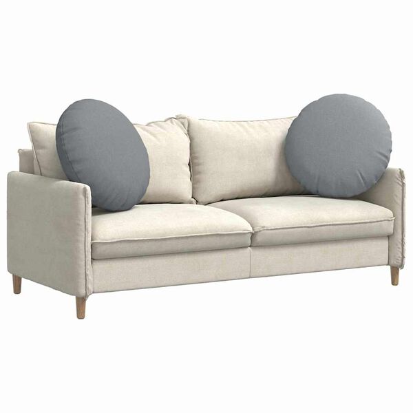 vidaXL Sėdynių pagalvėlės 2 pcs &Scaron;viesiai pilka &Oslash;60 x 21 cm audinys