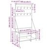 vidaXL Drabužių stovas su lentyna Amatininkų ąžuolas 100 x 41 x 184 cm