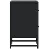 vidaXL Naktinės spintelės, 2vnt., juodos, 40x31x50cm, apdirbta mediena