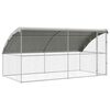 vidaXL &Scaron;unų narvas 2 pcs Sidabro 4 x 2 x 2 m Galvanizuotas plienas