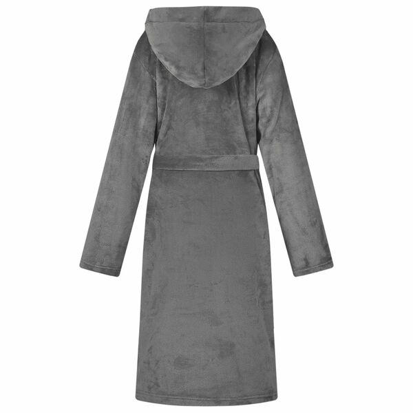 vidaXL Chalatą su kapucė Tamsiai pilka xl Flanelė