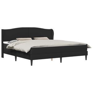 vidaXL Lovos rėmas su galvūgalio Juoda 180 x 200 cm Dirbtinė oda