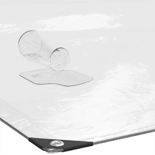 vidaXL Skaidrus brezentas su ąselėmis 6x10 m polietilenas