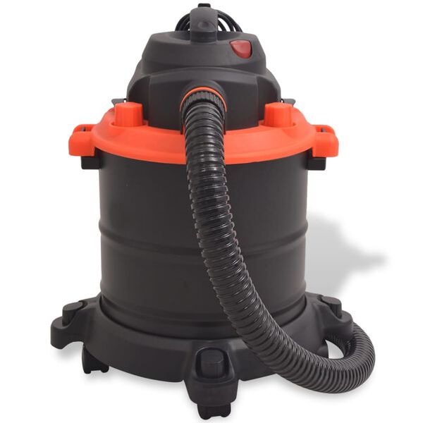 vidaXL Pelenų ir dulkių siurblys, 1200 W, 20 l, juodas ir oranžinis