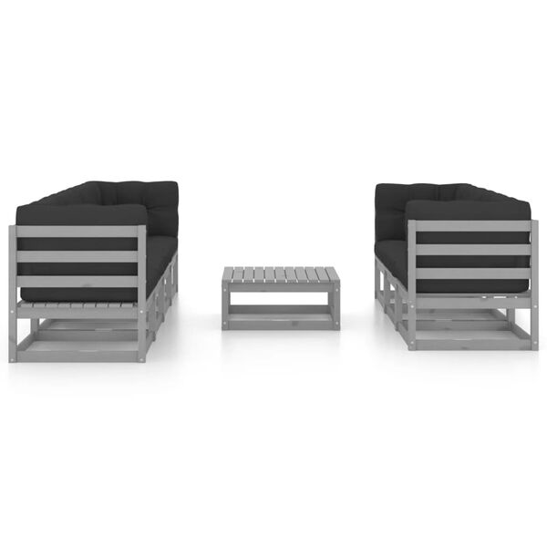 vidaXL Sodo komplektas su pagalvėlėmis, 8 dalių, pu&scaron;ies masyvas