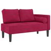 vidaXL Poilsio sofa su pagalvėlėmis, raudonojo vyno spalvos, aksomas