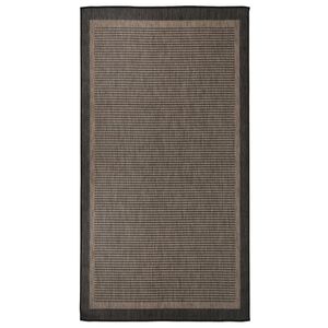 vidaXL Lauko kilimėlis, tamsiai rudas, 80x150cm, plok&scaron;čio pynimo