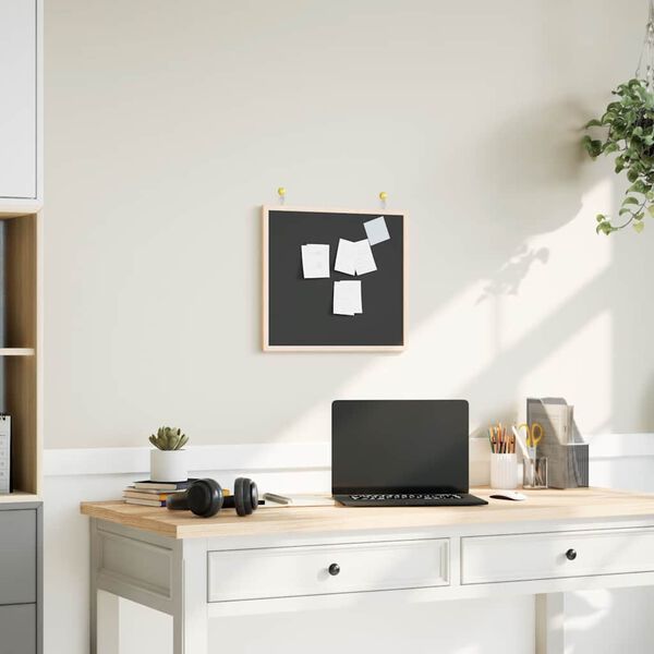 vidaXL Lenta su pu&scaron;ies masyvo rėmu, juodas, 40x40cm