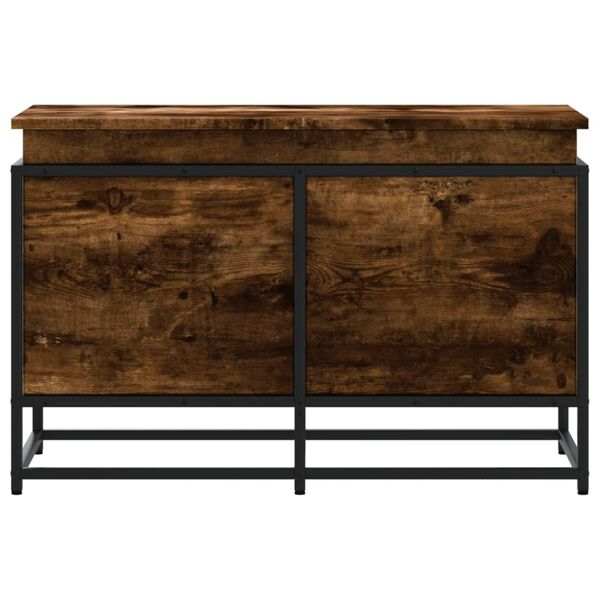 vidaXL Daiktadėžė su dangčiu, dūminė, 80x40x51,5cm, apdirbta mediena