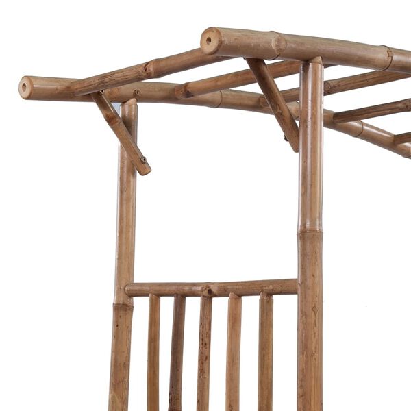 vidaXL Rožių arka, bambukas, 145x40x187 cm