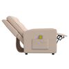 vidaXL Dvivietis atlošiamas masažinis krėslas, kreminis, audinys