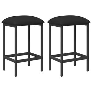 vidaXL Baro taburetė 2 vnt. Juoda 40 x 32 x 74 cm Apdirbta mediena