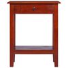 vidaXL Konsolinis staliukas, rudas, 60x30x75cm, raudonmedžio masyvas