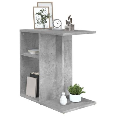 vidaXL Šoninis staliukas, betono pilkos spalvos, 50x30x50cm, MDP