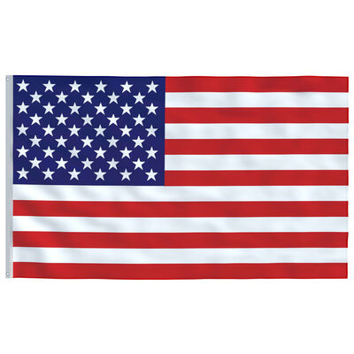 vidaXL JAV vėliava su stiebu, aliuminis, 4m