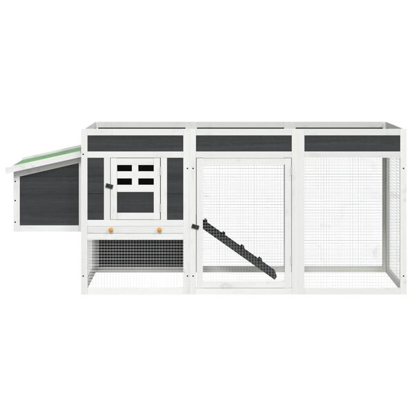 vidaXL Vi&scaron;tidė, pilkos spalvos, 204x50x84cm, pu&scaron;ies medienos masyvas