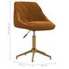 vidaXL Pasukamos valgomojo kėdės, 2vnt., rudos spalvos, aksomas