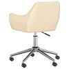 vidaXL Pasukamos valgomojo kėdės, 4vnt., kreminės spalvos, audinys