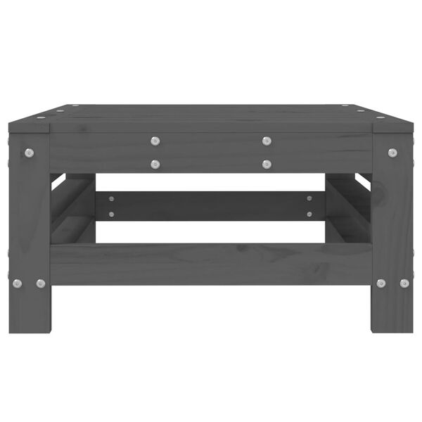 vidaXL Sodo pakoja, pilkos spalvos, pušies medienos masyvas