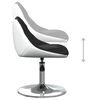 vidaXL Pasukamos valgomojo kėdės, 2vnt., juodos/baltos, dirbtinė oda