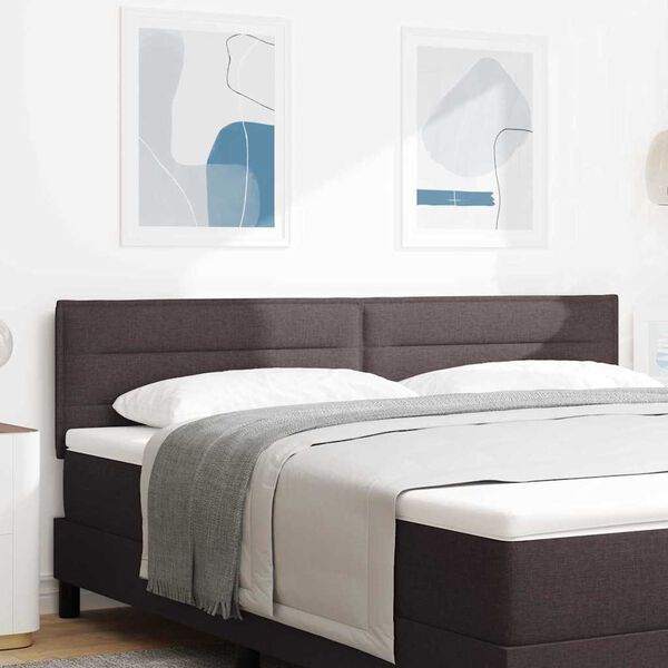 vidaXL Galvūgalis su galvūgalio Tamsiai rudas 180 cm Dirbtinė oda