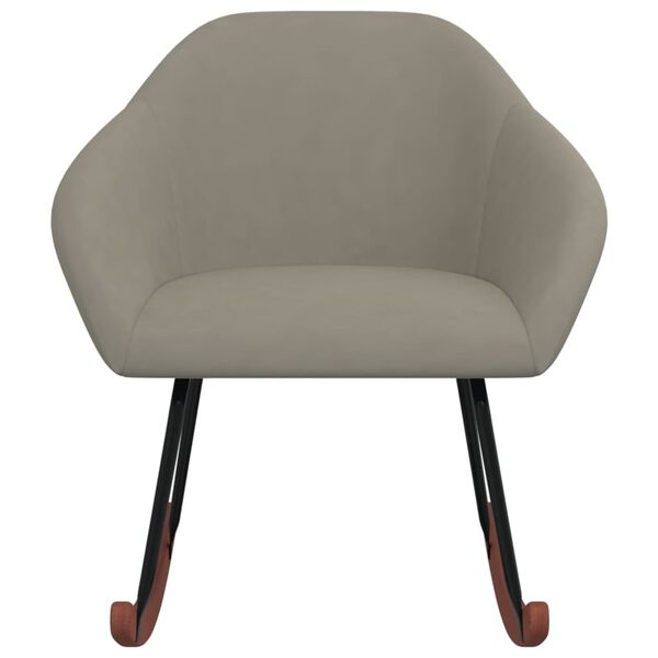 vidaXL Supama kėdė, &scaron;viesiai pilkos spalvos, audinys