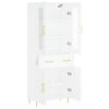 vidaXL Komoda, baltos spalvos, 69,5x34x180cm, apdirbta mediena