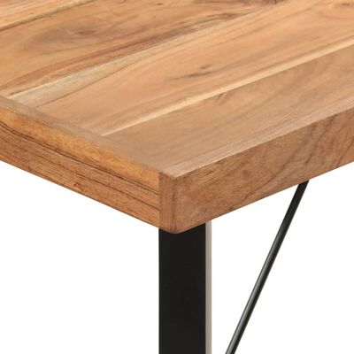 vidaXL Baro stalas, 180x70x107cm, akacijos medienos masyvas ir geležis