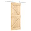 vidaXL Slankios durys 85 x 210 cm Natūrali ir Balta