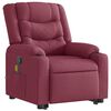 vidaXL Atsistojantis atlošiamas masažinis krėslas, vyno, audinys