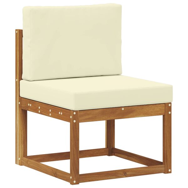 vidaXL Lauko sofos komplektas su pagalve 7 pcs Natūralus ir grietinėlė