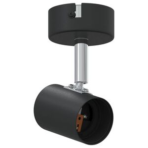 vidaXL Lubų prožektorius Juoda 6,5 x 6 x 11,5 cm metalas