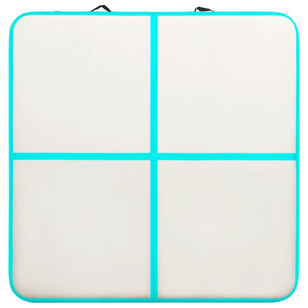 vidaXL Pripučiamas gimnastikos kilimėlis, žalias, 200x200x20cm, PVC