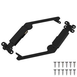 vidaXL Dangčio atramos vyris 2 pcs Juoda 192 x 32 x 50 mm Plienas