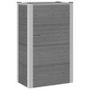 vidaXL Paauk&scaron;tinta sodo lova Pilka 50 x 30 x 22 cm WPC ir aliuminis