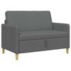 vidaXL Sofa su saugojimo vieta Tamsiai pilka 122 x 78 x 87 cm