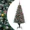 vidaXL Dirbtinė Kalėdų eglutė Žalia 150 cm PVC ir Plienas ir Plastikas