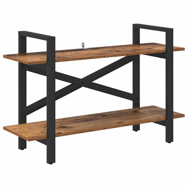 vidaXL Knygų lentyna Senovinis medis 100 x 33,5 x 64 cm