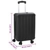 vidaXL Lagaminas su užraktu Juoda 43 x 27 x 66 cm ABS plastikas