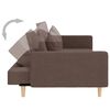 vidaXL Dvivietė sofa-lova su dvejomis pagalvėmis, taupe, audinys