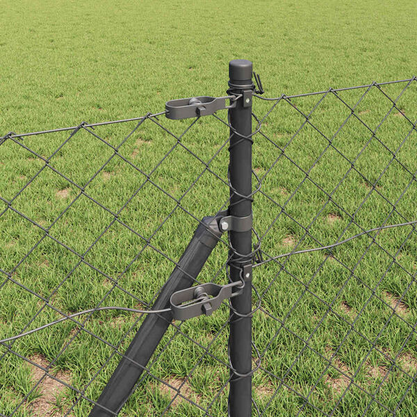 vidaXL Tvorelės stulpas Pilka 25 x 0,6 m (60 x 60 mm tinklelis)