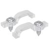 vidaXL LED Juostos Klipai 23,8 mm 2 vnt. Skaidrus Plastikas ir Geležis