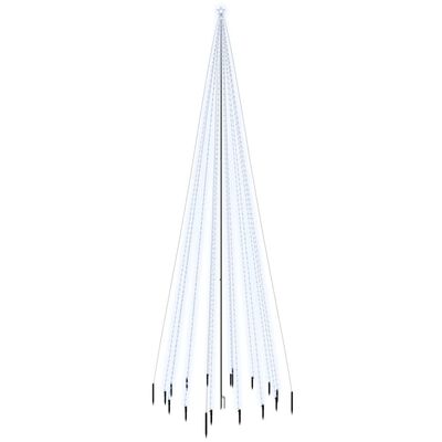 vidaXL Kalėdų eglutė su kuoliuku, 800cm, 1134 šaltos baltos LED