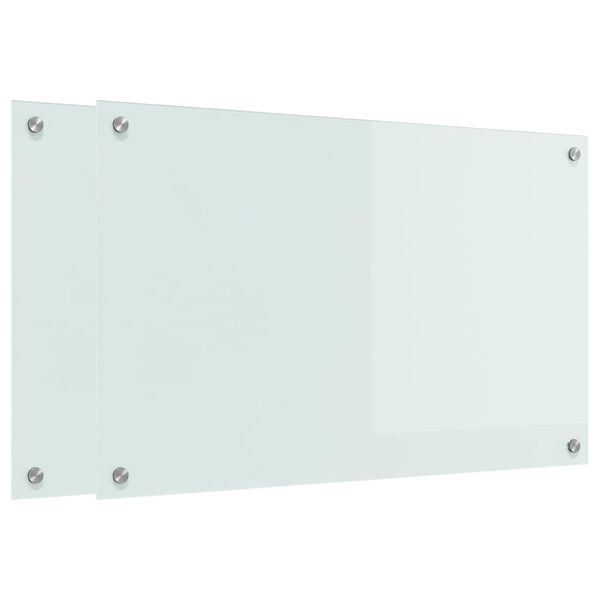 vidaXL Virtuvės užpakalinė plokštė Balta 80 x 50 cm grūdintas stiklas