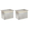 vidaXL Sodo vazonas su LED 2 vnt. Sidabrinė 40 x 60 x 40 cm