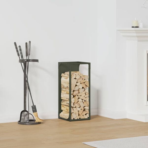 vidaXL Malkų lentyna Olive Green 25x25x60 cm Šaltai valcuotas plienas